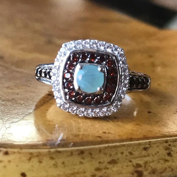 Natural Grandidierite Sterling Silver Ring Size 5 - Picture 1 of 9